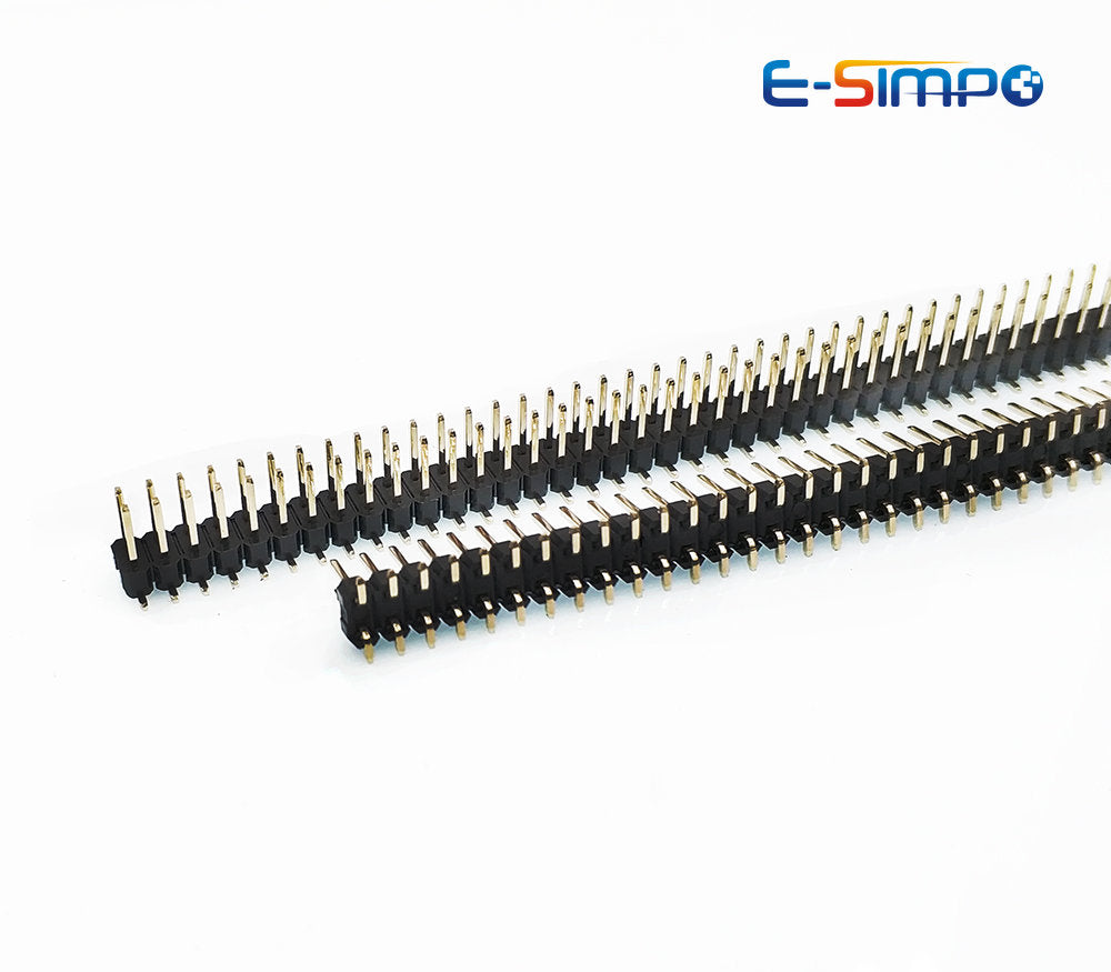 10pcs 2.54mm SMD SMT Double Row 2*3/4/5/6/7/8/10/12/15/20/40P Rohs Gold-plated Vertical PCB Surface Mount Male Pin Header Strip