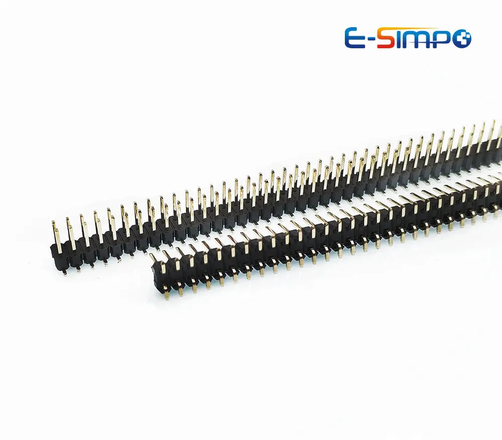 10pcs 2.54mm SMD SMT Double Row 2*3/4/5/6/7/8/10/12/15/20/40P Rohs Gold-plated Vertical PCB Surface Mount Male Pin Header Strip
