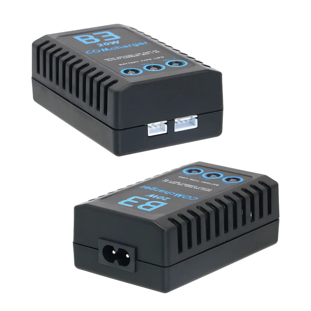ComCharger Imax B3 20W 1.6A Compact Portable Battery Balance Charger For 7.4V 11.1V RC LiPo Battery EU US