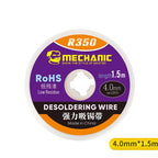MECHANIC R350 Series Width 1.0-4.0mm Length 1.5m Solder Remove Cord Pure Copper Braid Tin Absorption Belt Single Layer Wick Wire