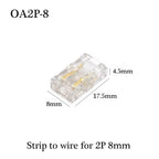 COB Led Strip Connector Light Strip Wire Connectors 2 3 4 Pin L-shaped For 5 8 10mm Width PCB Single Color RGB CCT Strip