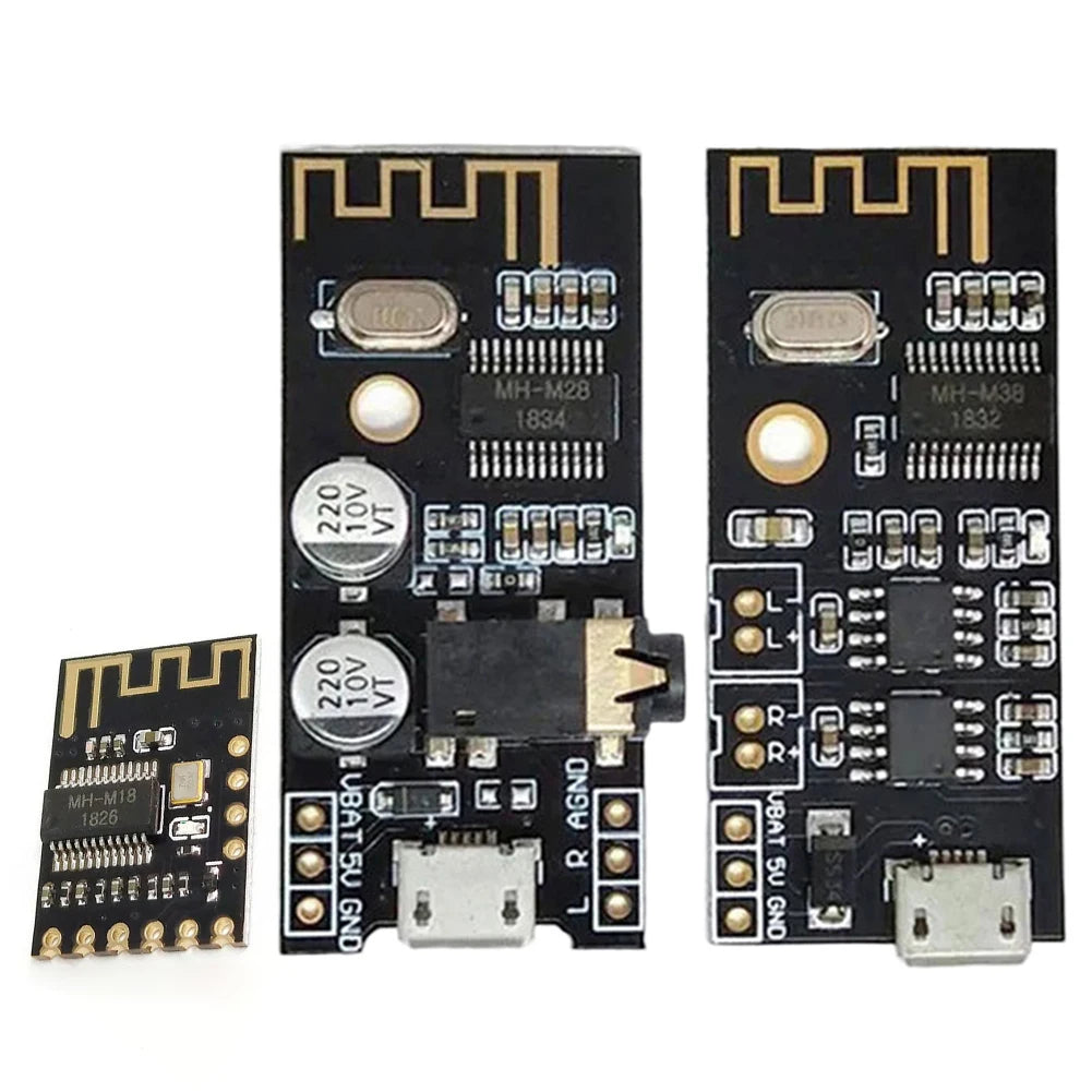 MH-M18/M28/M38 Wireless Stereo Music Module with Indicator Light Bluetooth Audio Module HiFi DIY Kit MP3 Decoder Board