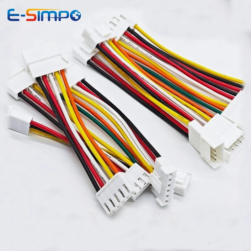 5pcs VH3.96 Connector Cable 10CM 22AWG Female Male 2/3/4/5/6Pin Plug Socket Male Female Wire Connector Extension cable