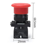 22mm Emergency-Stop Mushroom Push Button Switch XB2-ES442 Latching 600V 10A Control Electrical Starter Switch