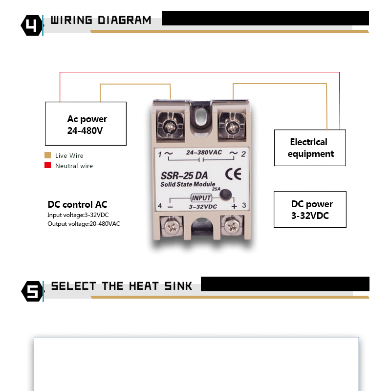 Ssr 10Da 10A 40A Solid State Relay Din 25A Ssd Rail Solidstate Ssr40Da Rele 12V 20A Module 30A Dc Voltage Control Radiator