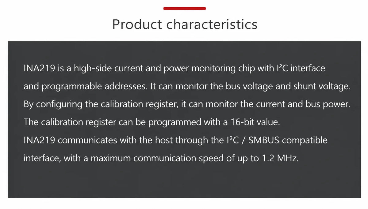 2pcs Original Genuine INA219 Digital Current Sensor Module I2C Interface Programmable / Power Current Monitoring
