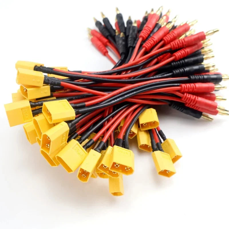15/30cm Model Aircraft B6 Charger XT30 XT60 XT90 EC3 EC5 TRX Plug T Plug into 4.0mm Banana Head Charging Line