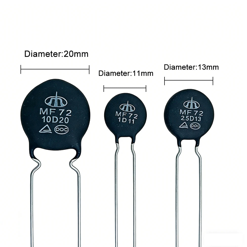 50PCS MF72 NTC Thermistor 1.5D-20-47D-20 3D25 5D25 10D25 5D11 Inrush Current Limiter