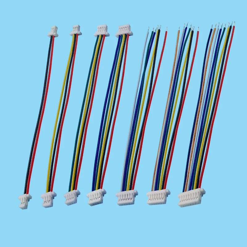 Mini JST SH 1.0mm Pitch Wire Connector SH 1mm Female Plug 2P/3/4/5/6/7/8-Pin Electronic DIY Terminals Wires Cable Length 10CM
