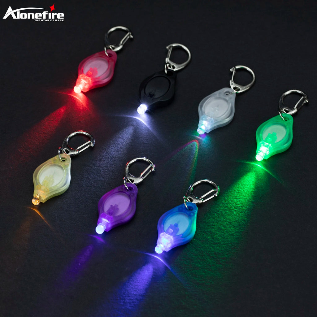 1/10/50/100pc/Mini LED Keychain Light White Red Yellow Green Blue Purple Light Flashlight Portable Emergency Lighting Torch Lamp