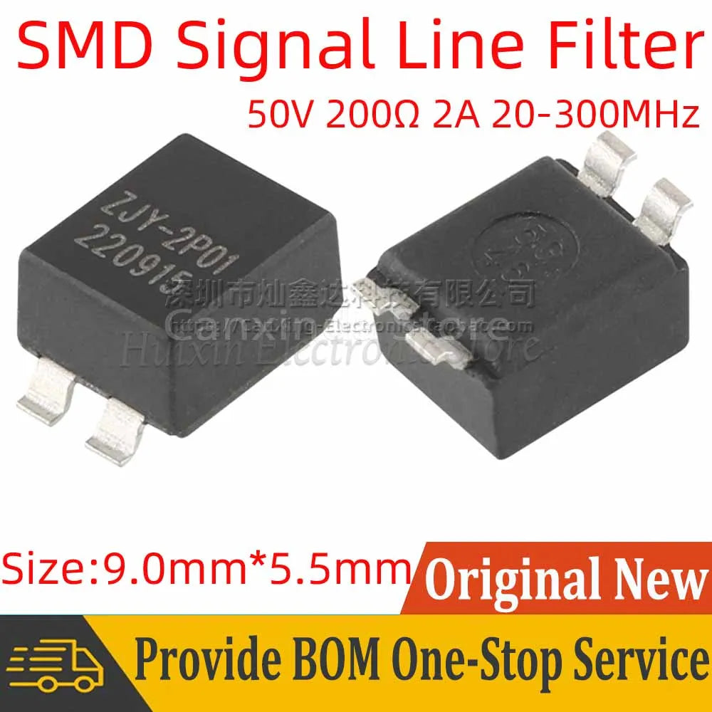 5pcs SMT SMD Common Mode Choke Coil Inductor 50V 200Ω 2A 20-300MHz 200ohm Signal Line Filter Noise Supression ZJY-2P01 NEW