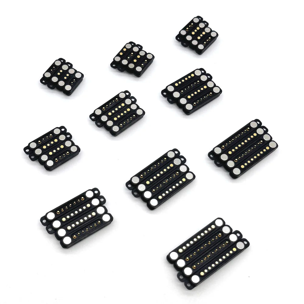 1sets DC 36V 5A Waterproof Magnetic Pogo Pin Connector 5Pin With Ears Pogopin Male Female Spring Loaded DC Power Socket