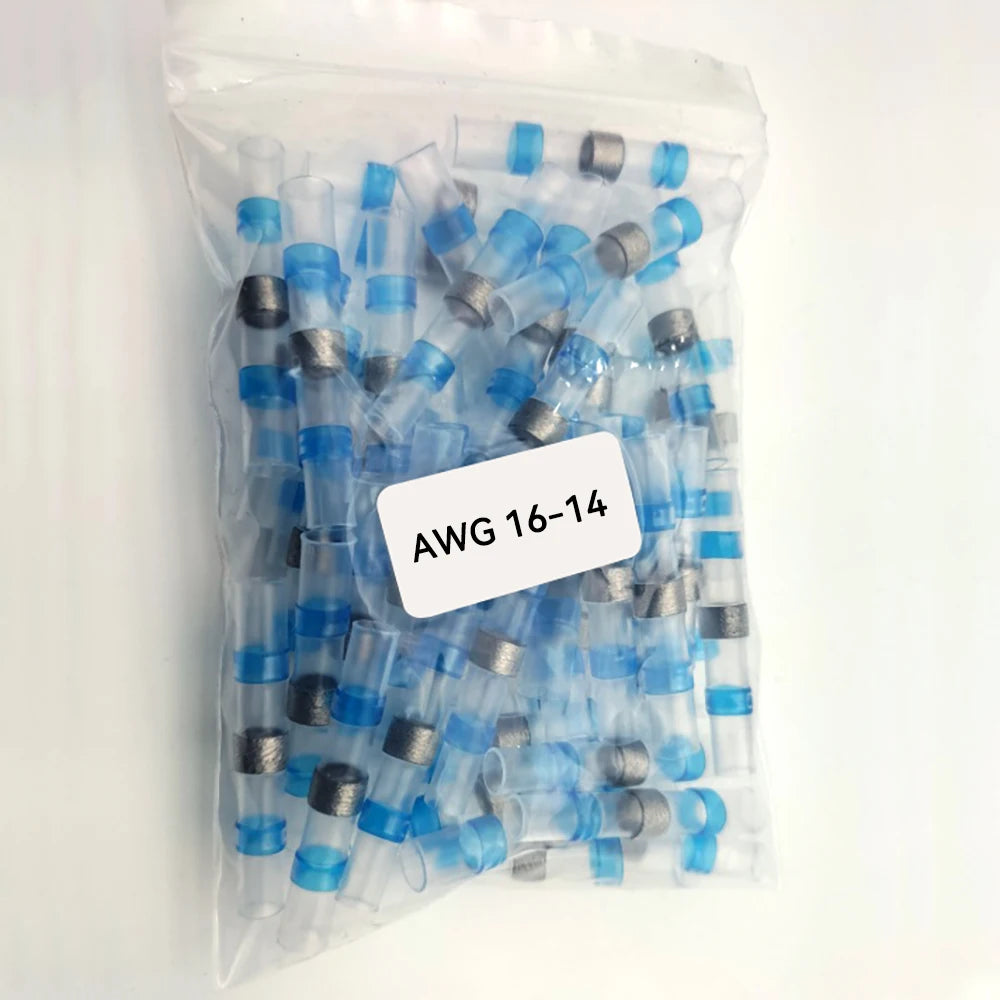 50-500PCS Heat Shrink Solder Seal Wire Connectors Tube Terminals Butt Connectors Terminals Solder Sleeve Wire Splice Connector
