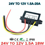 24V to 12V 1.5A 3A 5A 10A 15A 20A Step Down DC DC Converter Voltage Regulator 24V-12V 120W Car Power Supply Buck Module CE RoHS