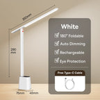 Baseus Desk Lamp 180° Foldable LED Table Lamp Rechargeable Auto Dimming Smart Eye Protection Study Reading Room Night Light Lamp