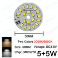 10PCS DC5V Round LED Lamp Panel 3W 5W 10W SMD5730 SMD2835 Warm White Highlight Round Round Aluminum LED Lamp Panel