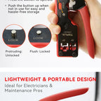 TOPLIA Vertical Network RJ45 Crimping Tool Kit Ethernet Crimp Tool Cable Crimper for RJ11/RJ12 Standard, RJ45 Pass Through
