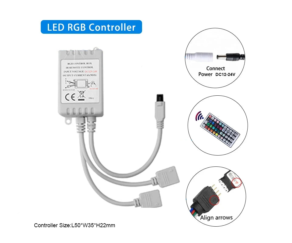 30M 12V WiFi Bluetooth RGB LED Strip Lights 5050 with Ac100-240V Adapter APP Control Music Sync Remote for Bedroom Kitchen Party