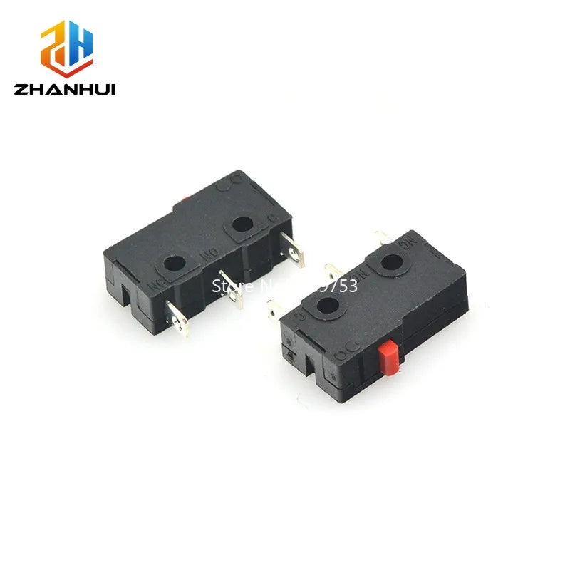40PCS/Box Mini Micro Limit Switch - NO NC SPDT 2P/3P Terminals 5A 125V/250V Roller Arc Lever Snap Action Switch