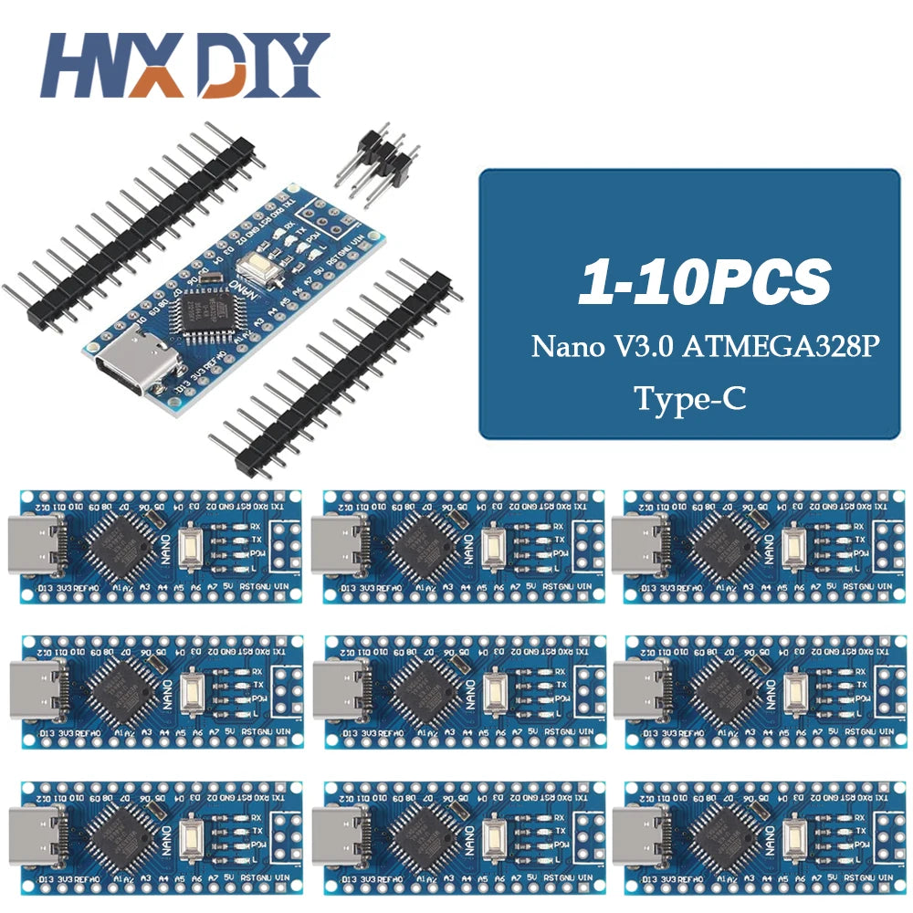 1-10pcs For Nano V3.0 Micro Controller Module ATmega328P Module Nano Board CH340 USB Cable Compatible with Arduino Nano V3.0