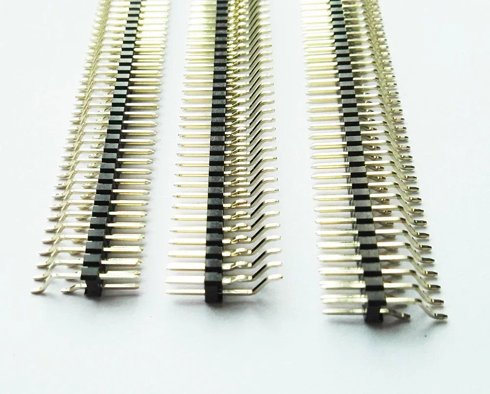 10Pcs 2.54mm Single/Double1X40P 2*40Pin Gold Rohs Cuttable Horizontal Right Angle SMT SMD PCB Male Pin Header Connector