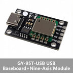 GY‑95T Nine‑Axis Sensor Module High Precision IMU Inertial Measurement Unit Attitude Sensor With CH340 USB Baseboard