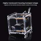ESP8266 Mini Electronic Clock DIY Kit 0.96-inch OLED Display Supports 2.4GHz Wi-Fi Connectivity Enclosed DIY Soldering Kit