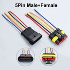YanXi AMP 1/2/3/4/5/6 Pin Way Waterproof Electrical Auto Connector Male Female Plug with Wire Cable Harness For Car Motorcycle