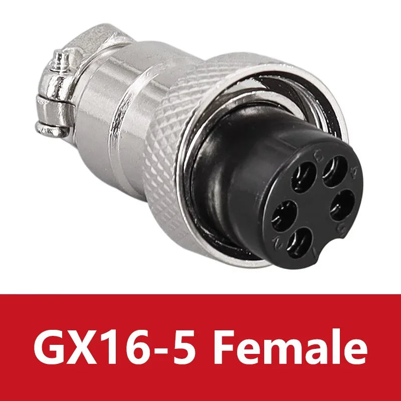 5PCS Docking Connector GX16 Aviation Plug Male Female 16mm 2/3/4/5/6/7/8/9/10 Pin Socket Circular Aviation Connector