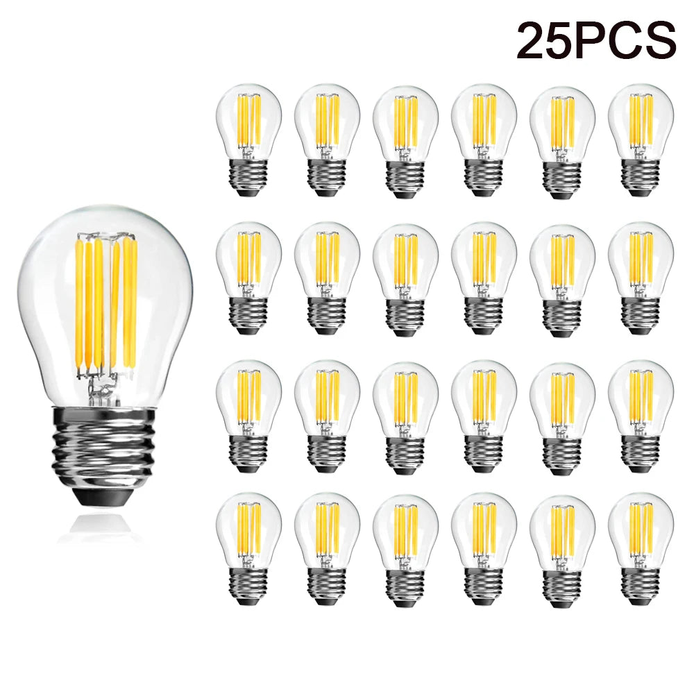 Led Filament Edison Bulb E27 G45 Mini Globe 4W 6W Dimmable Vintage Led Lamp 2700K Warm White For String Light Bulb