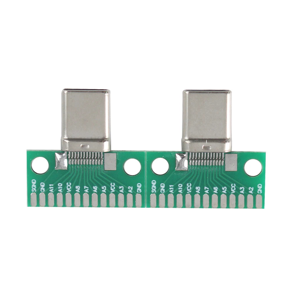 2pcs USB 3.1 Connector Module Type-C Adapter Plate PCB Board Male Head Convertor USB3.1 Transfer Test Board