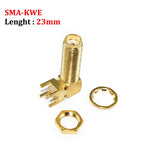 Cltgxdd 1/5/10pcs SMA-KE/KWE SMA Female Jack Adapter Solder Edge PCB Mount Antenna Base RF Copper Coaxial Connector Plug Socket
