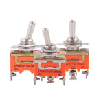 5pcs SPST DPDT Toggle Switch 2 3 Position Latching On-Off On-On On-Off-On E-TEN1021 1122 1221 1321 Power Button Switch 250V 15A