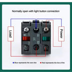 XB4 Knob Switch with LED 22mm 2/3Position Self Locking 1NO/2NO/1NO1NC Select Rotary Switch with Light 12V 24V 220V 10A Red Green