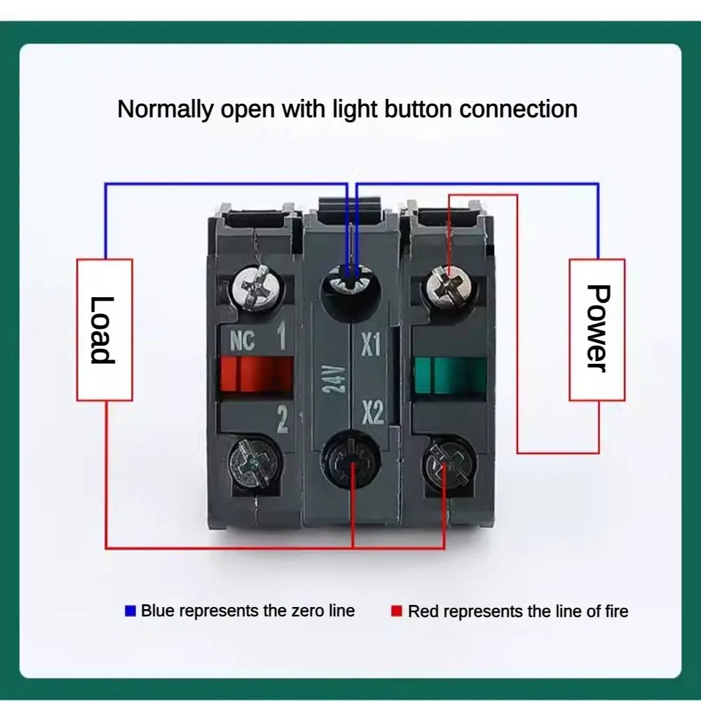 XB4 Knob Switch with LED 22mm 2/3Position Self Locking 1NO/2NO/1NO1NC Select Rotary Switch with Light 12V 24V 220V 10A Red Green