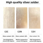 Silver Solder Wire Sheet High Medium Low Temperature for Jewelry Making Ring Bracelet Repair DIY Welding Kit