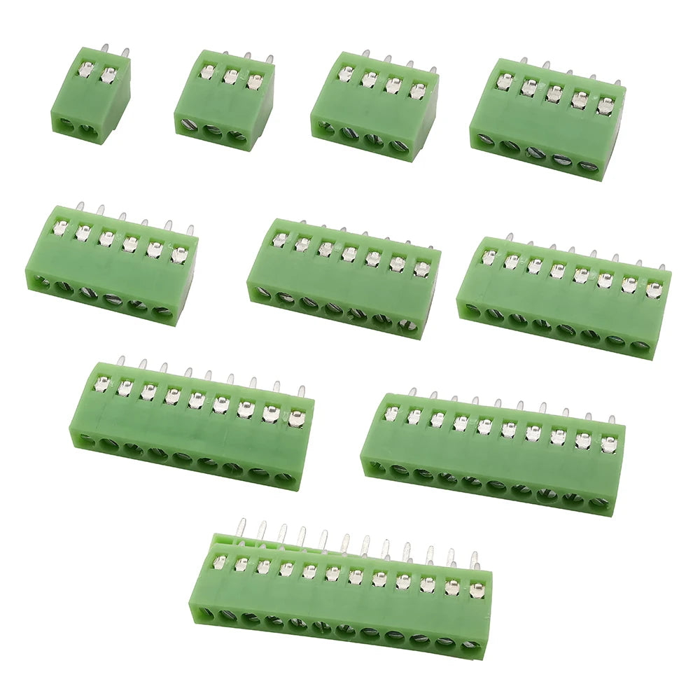 5/10Pcs KF128 2.54mm PCB Mini Screw Terminal Block Connector KF128-2.54 2/3/4/5/6/7/8/9/10/12/14/16Pin 150V 6A for 26-18AWG Cabl