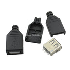 5PCS USB Interface Socket Type A Standard Port Female Male Solder Jacks Connector DIP Straight Vertical Bend Needle PCB Socket