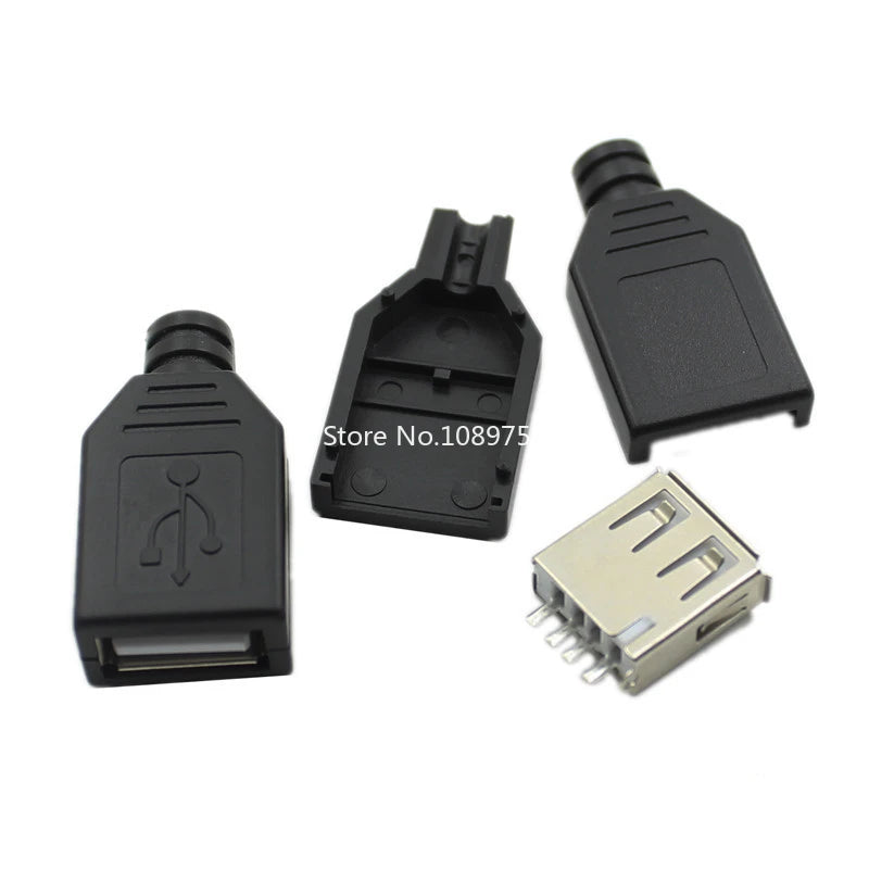 5PCS USB Interface Socket Type A Standard Port Female Male Solder Jacks Connector DIP Straight Vertical Bend Needle PCB Socket