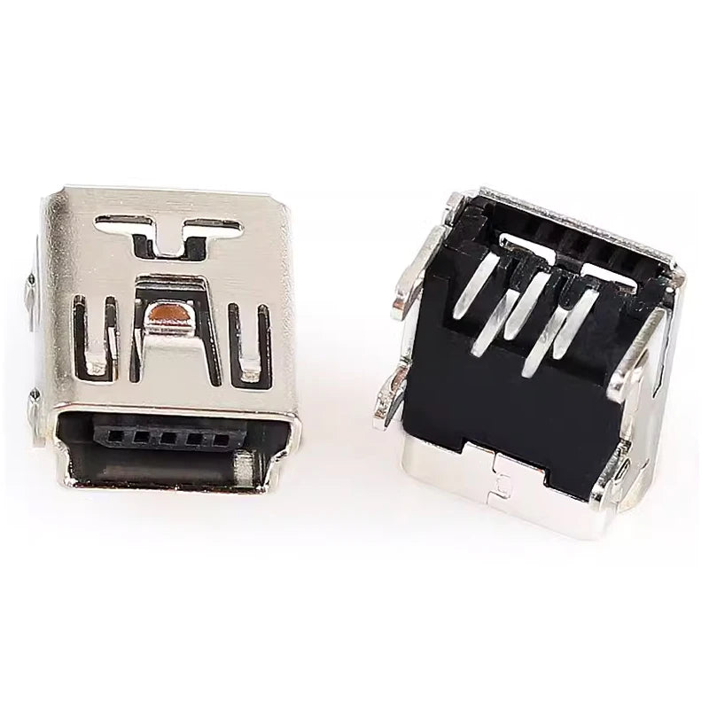 10PCS Mini USB SMT SMD DIP 5 Pin Female Mini Type B Socket Connector Plug Straight DIP Jack Tail Connector Plug-in MINI USB