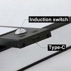 2Pcs Set Ultra-Thin LED under Cabinet Light 20/30cm Magnetic Rechargeable Motion Sensor for Kitchens Closets Workshops
