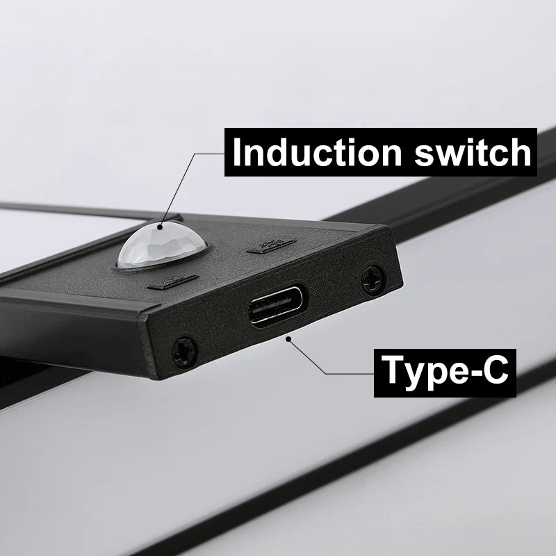 2Pcs Set Ultra-Thin LED under Cabinet Light 20/30cm Magnetic Rechargeable Motion Sensor for Kitchens Closets Workshops