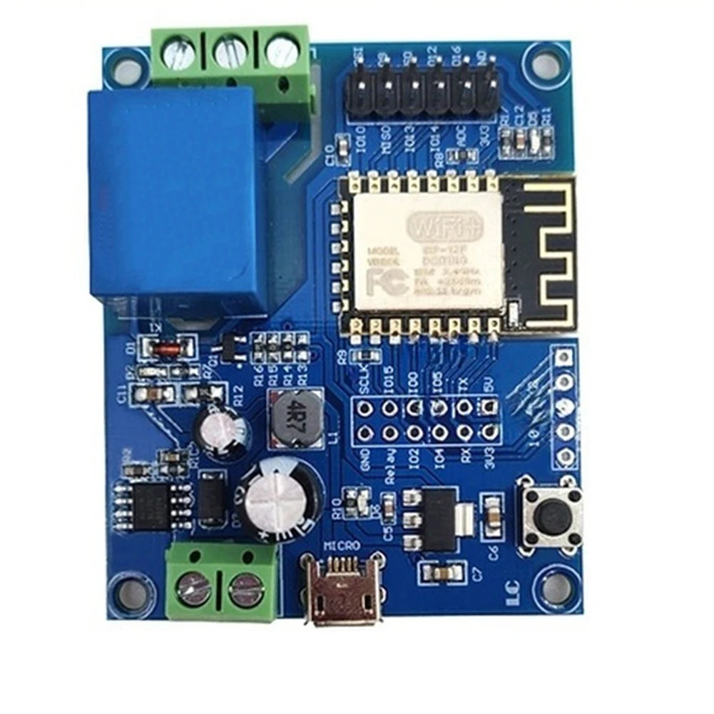 DC5-80V Input For ESP8266 Relay Module Compatible with ESP-12F Board for IoT Prototyping and Wireless Control Applications