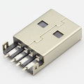 10pcs/lot USB Data Interface 2.0 4Pin A Type USB Male Head Sinking Board Patch Plug Socket Soldering Wire