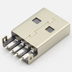 10pcs/lot USB Data Interface 2.0 4Pin A Type USB Male Head Sinking Board Patch Plug Socket Soldering Wire