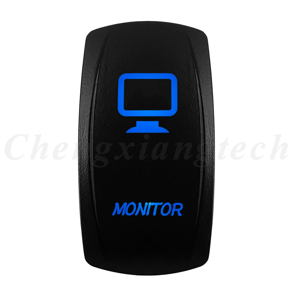 12V 20A Blue Led Car Boat Laser Rocker Switch ON OFF, (ON) OFF, ON OFF ON, (ON) OFF ON, (ON) OFF (ON) Waterproof