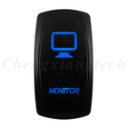 12V 20A Blue Led Car Boat Laser Rocker Switch ON OFF, (ON) OFF, ON OFF ON, (ON) OFF ON, (ON) OFF (ON) Waterproof
