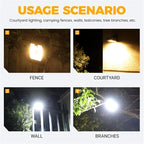 Clip‑on Solar Lights Outdoor Waterproof LED Motion Sensor Solar Security Lights, 3 Modes 3 Mounting Ways Lighting for Fence