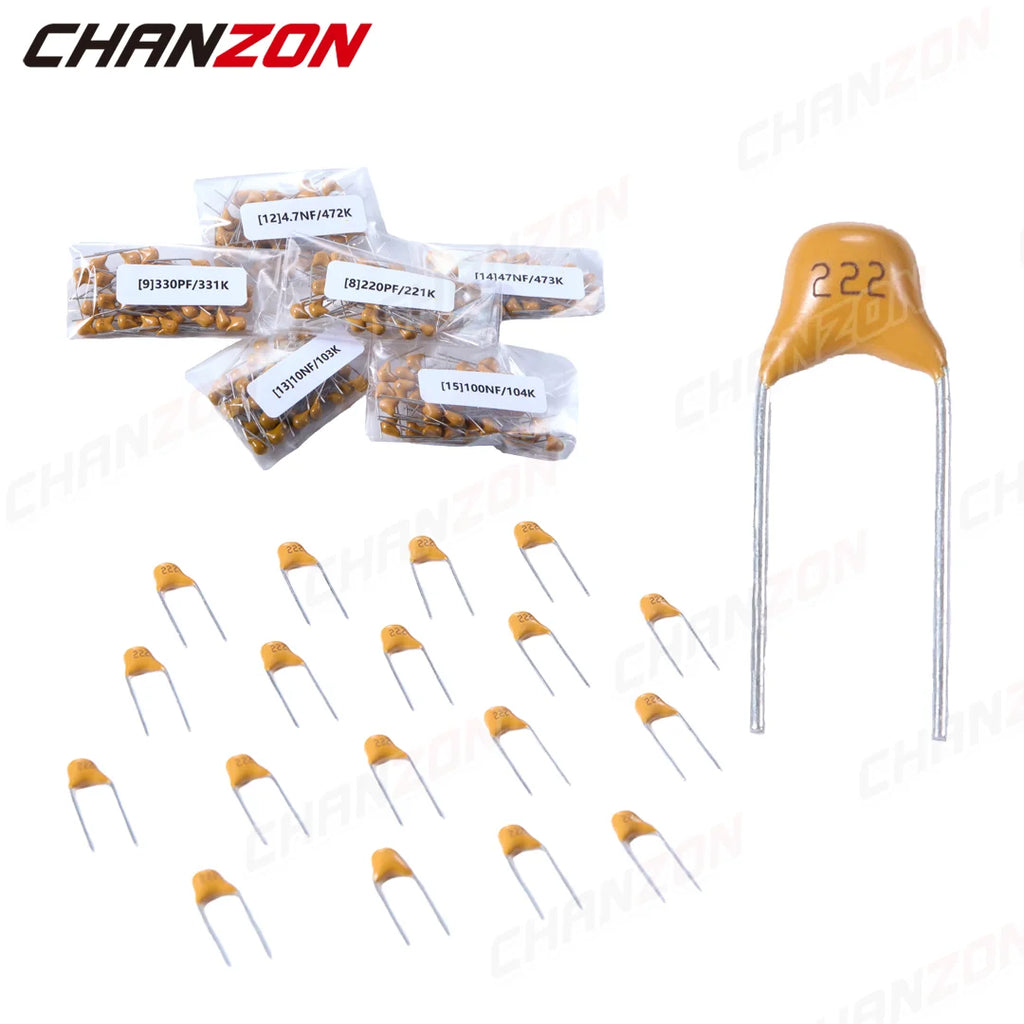 500pcs 600pcs 720pcs 36Values Radial Ceramic Capacitor Assortment Kit Wide Range Safety Y Capacitor Assortment kit
