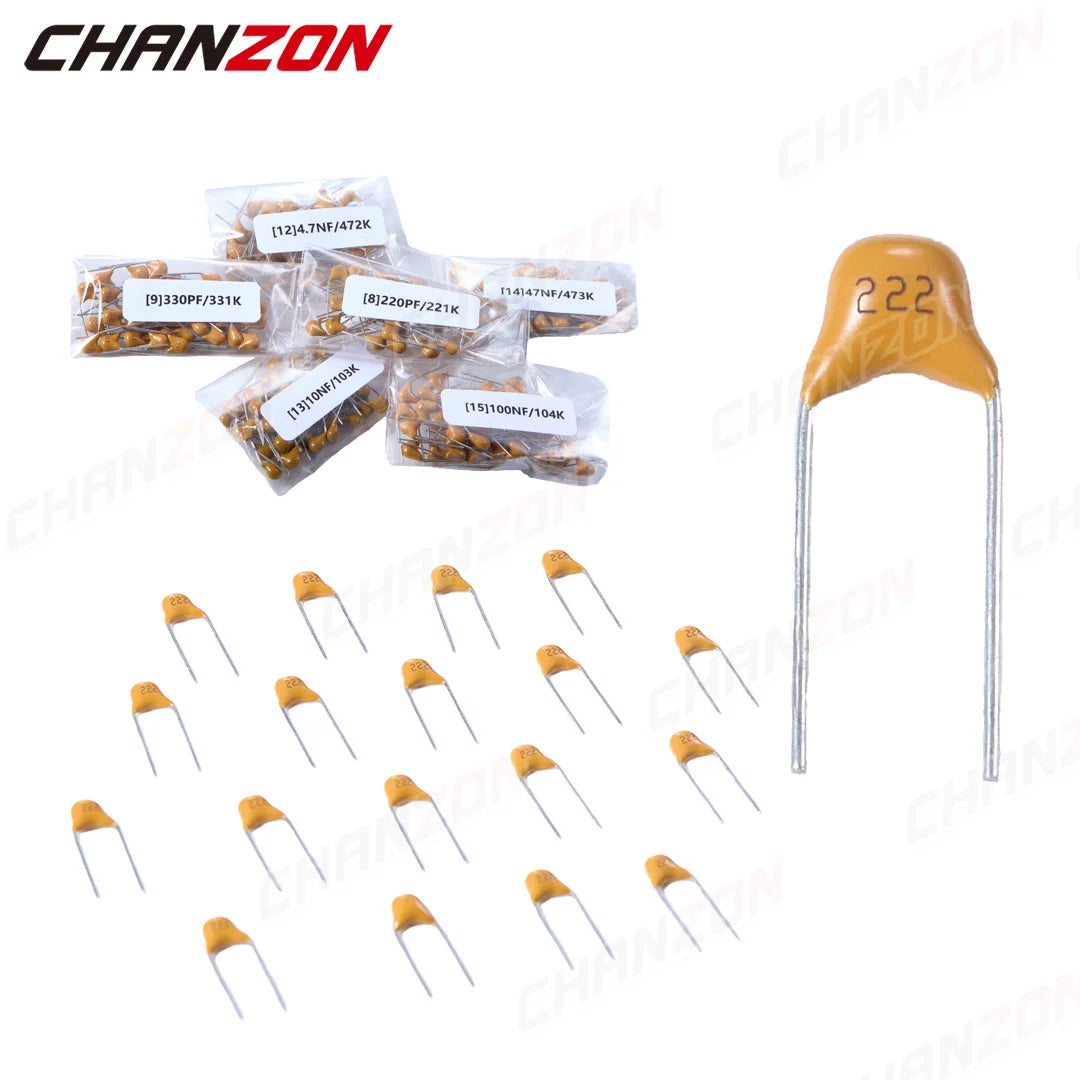 500pcs 600pcs 720pcs 36Values Radial Ceramic Capacitor Assortment Kit Wide Range Safety Y Capacitor Assortment kit